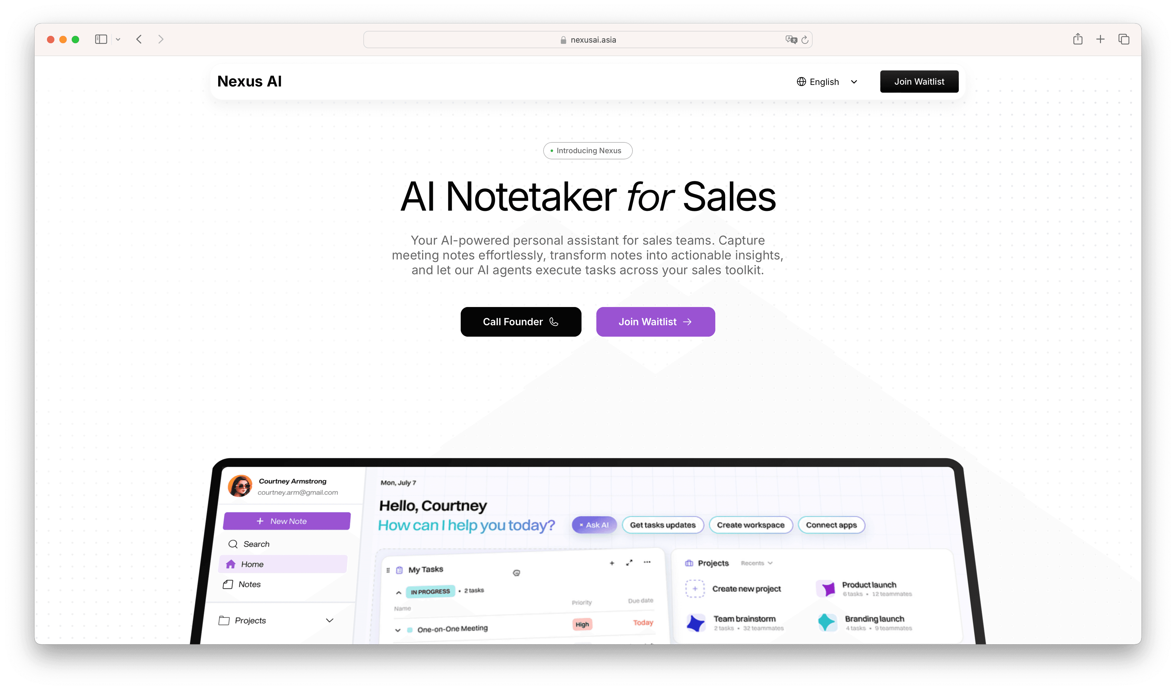 Nexus website