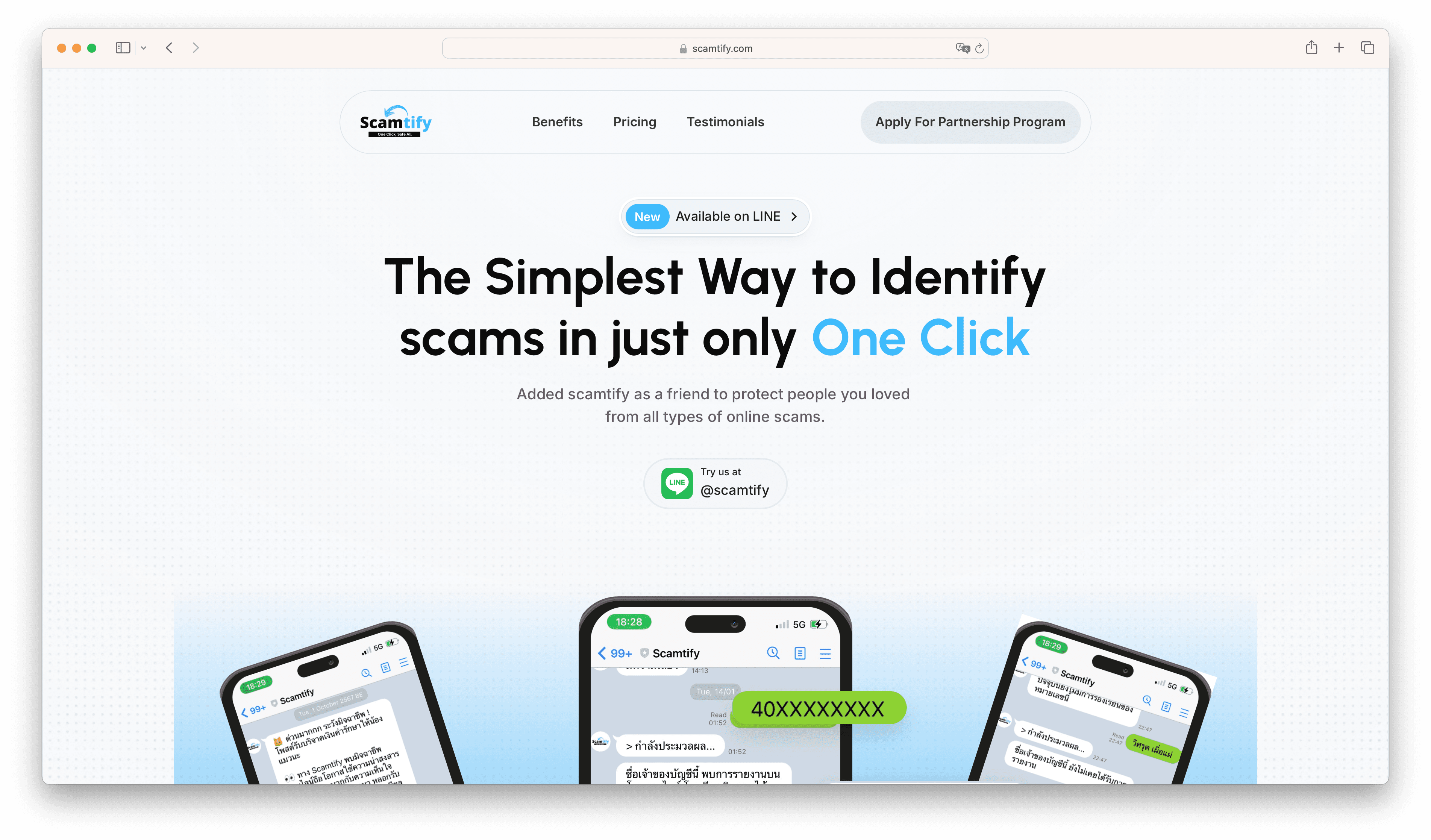 Scamtify website